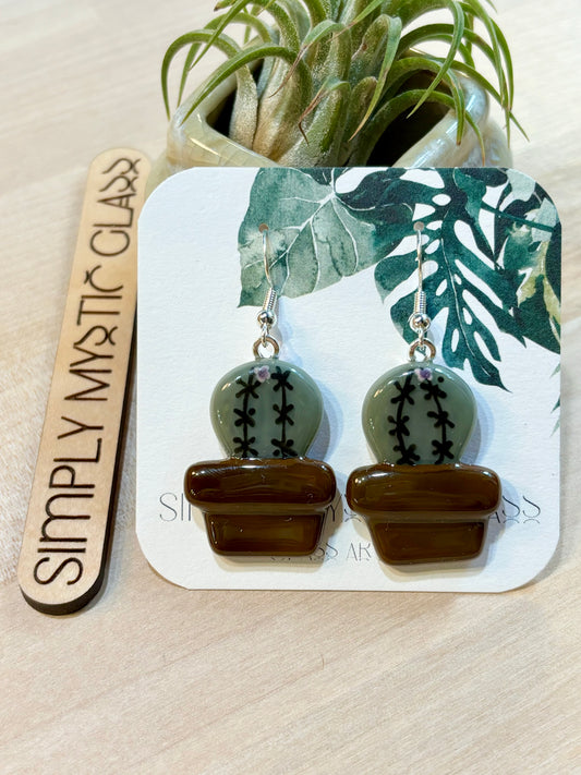 Cactus Glass Earrings