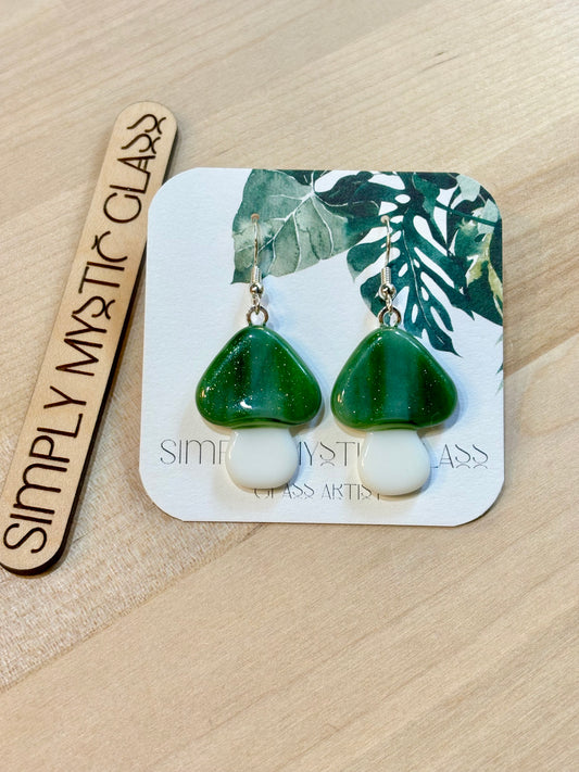 Mushroom glass earrings