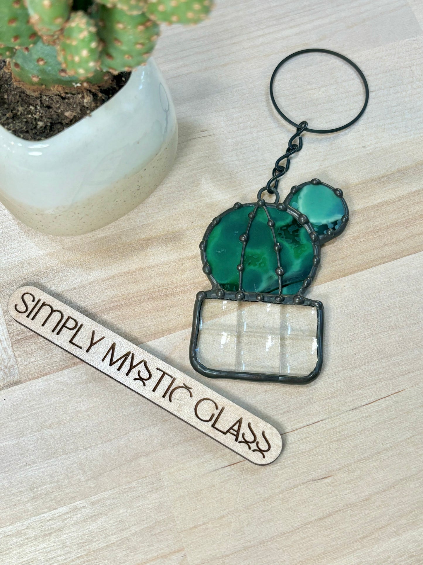 Stained Glass Cactus sun catcher