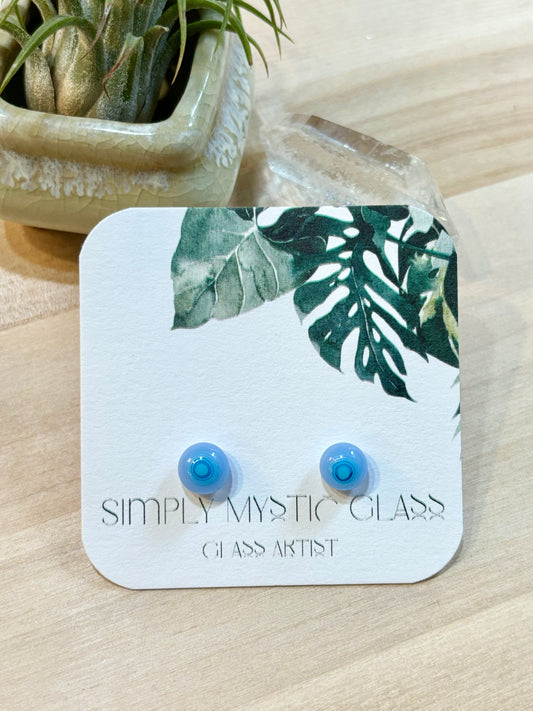 Blue glass earrings