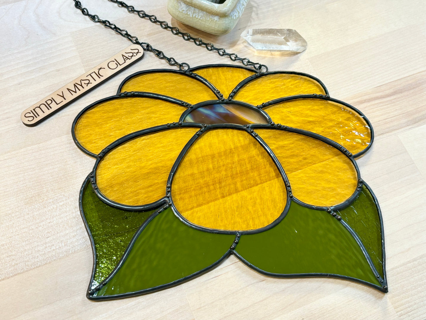 Yellow Stained Glass Flower