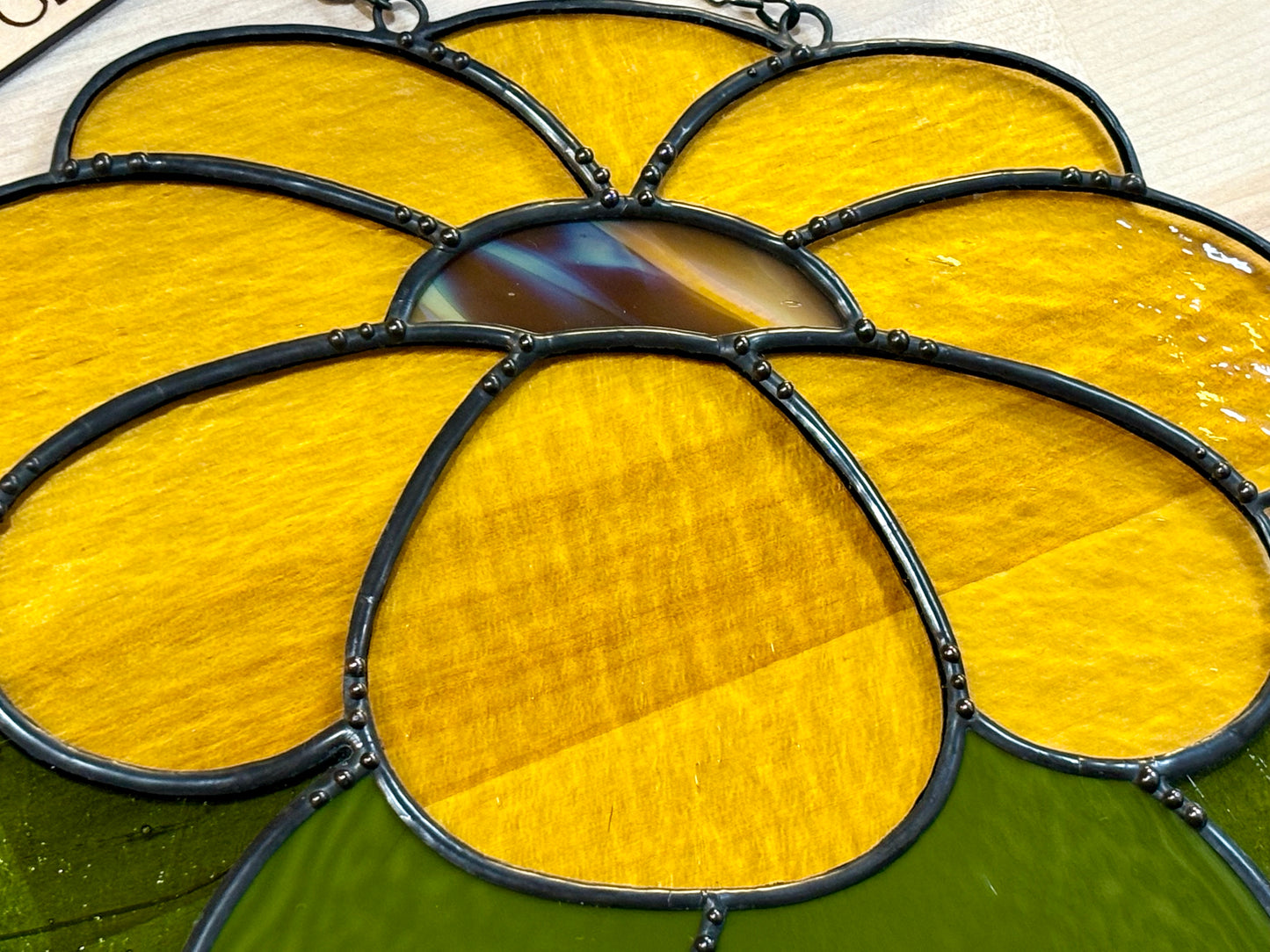 Yellow Stained Glass Flower