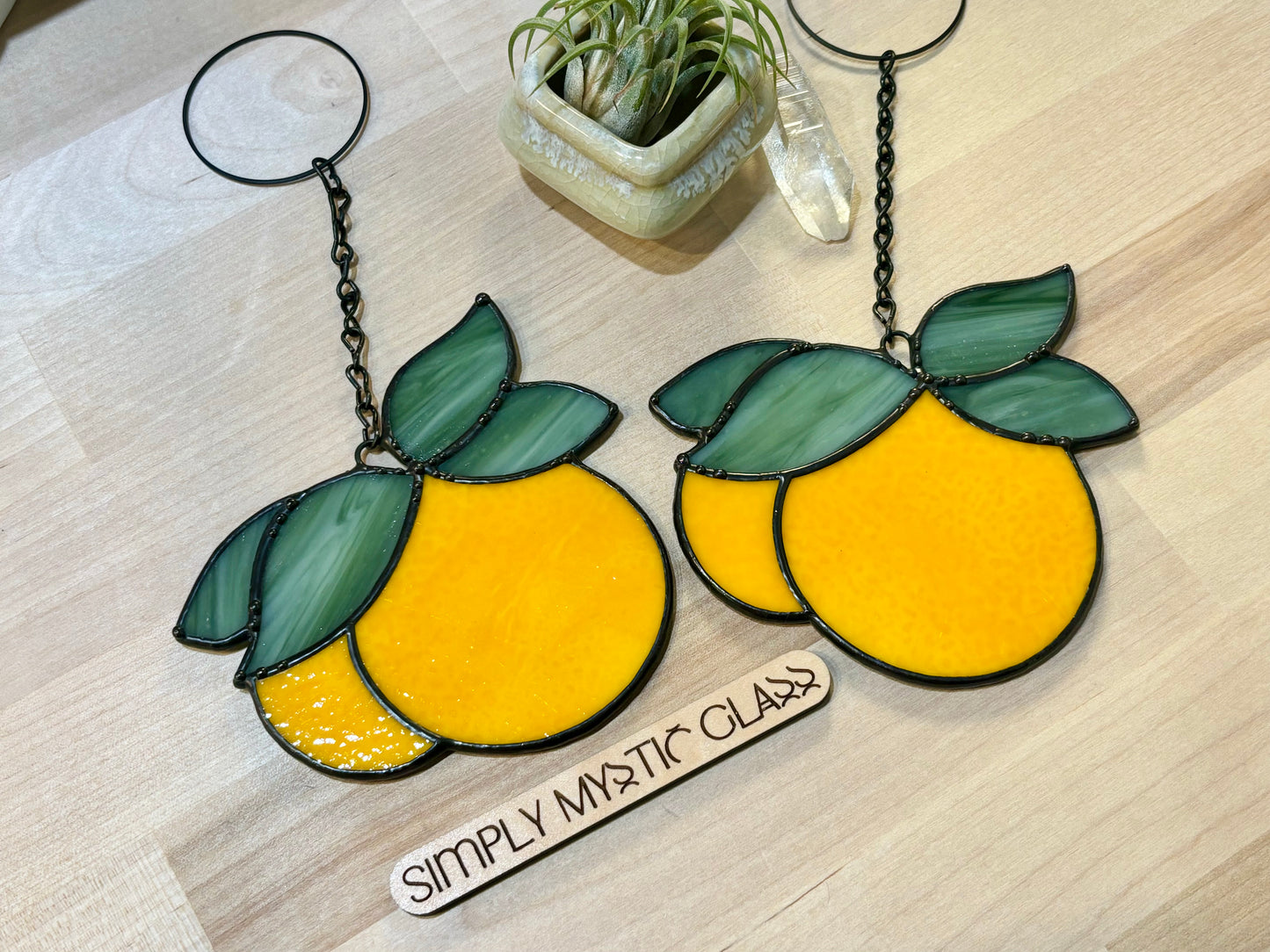 Stained glass oranges