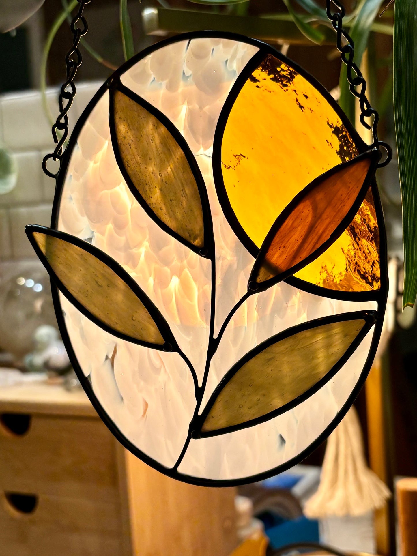 Mini stained glass panel