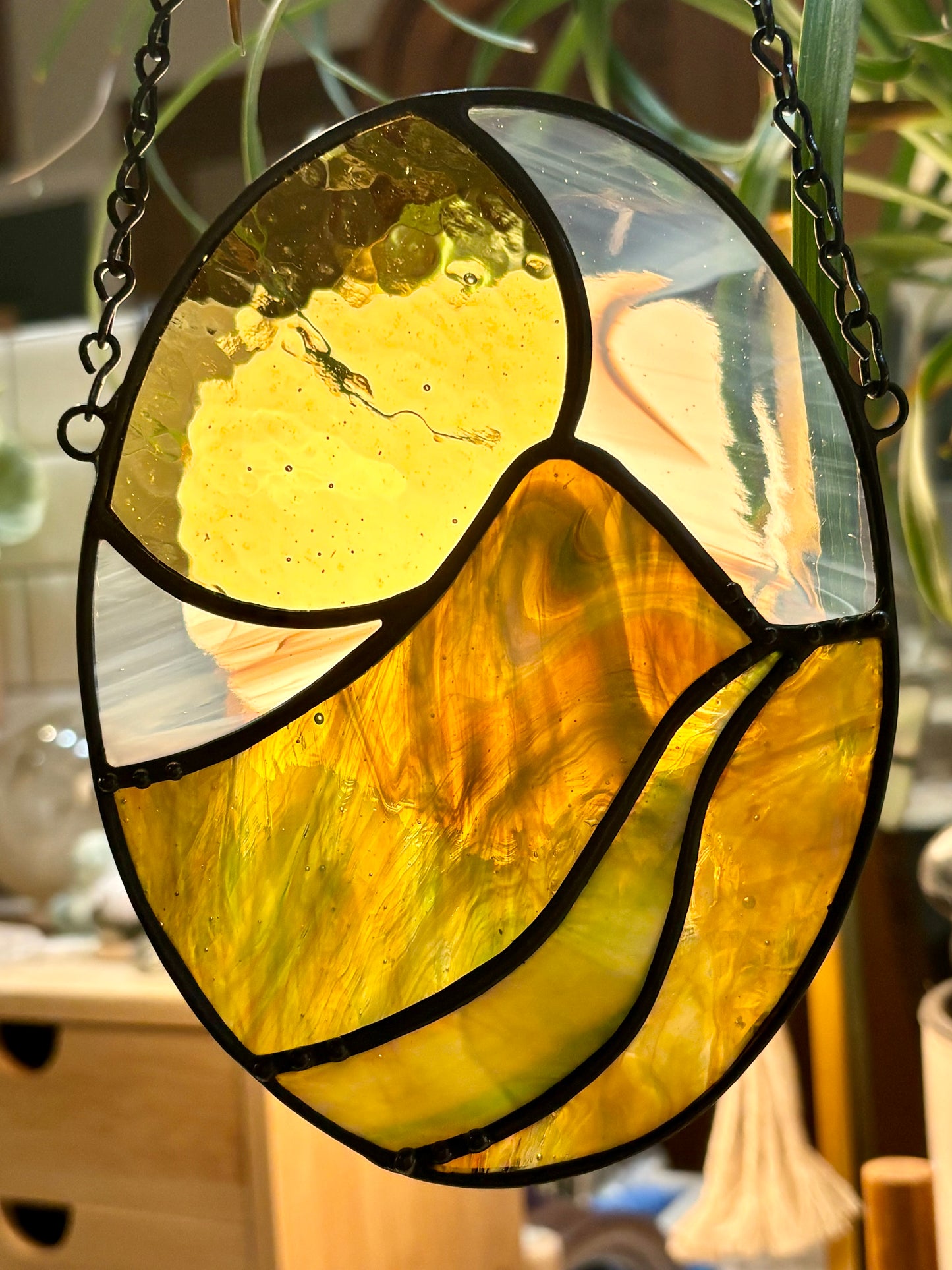 Mini stained glass panel