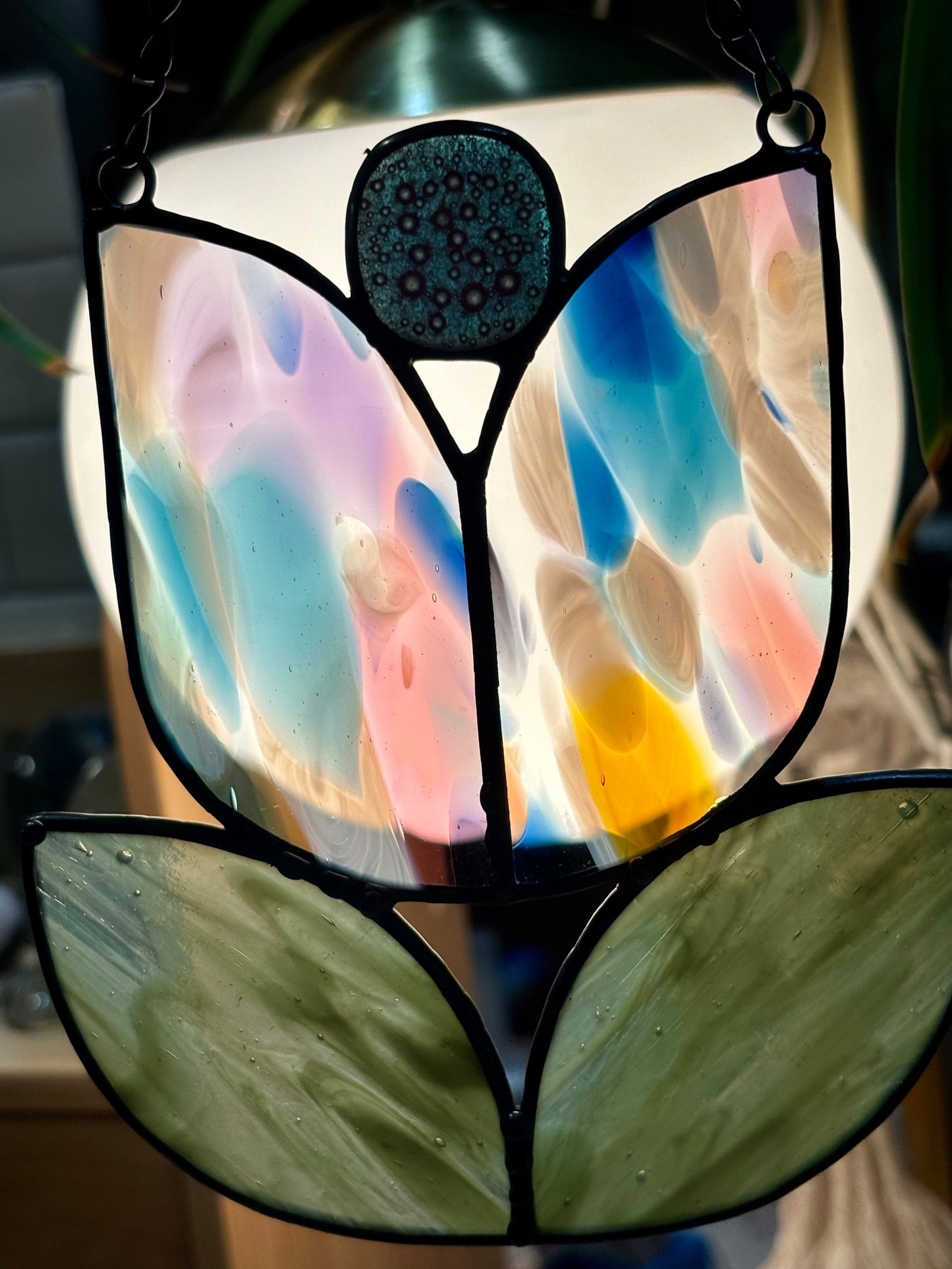 Stained glass flower