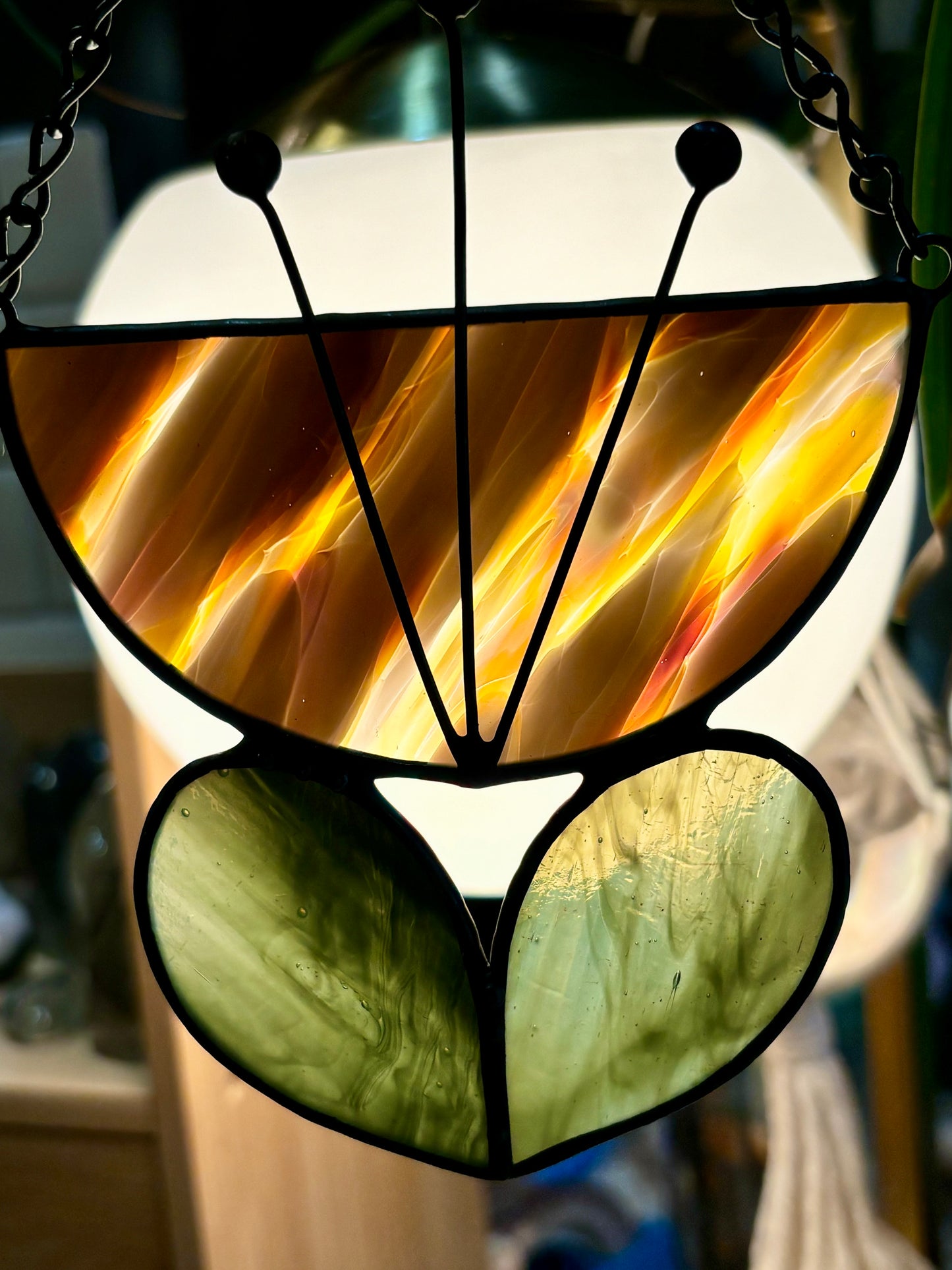 Stained glass flower