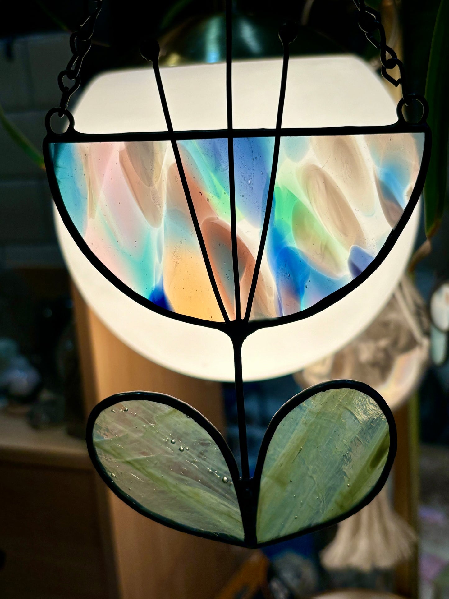 Stained glass flower