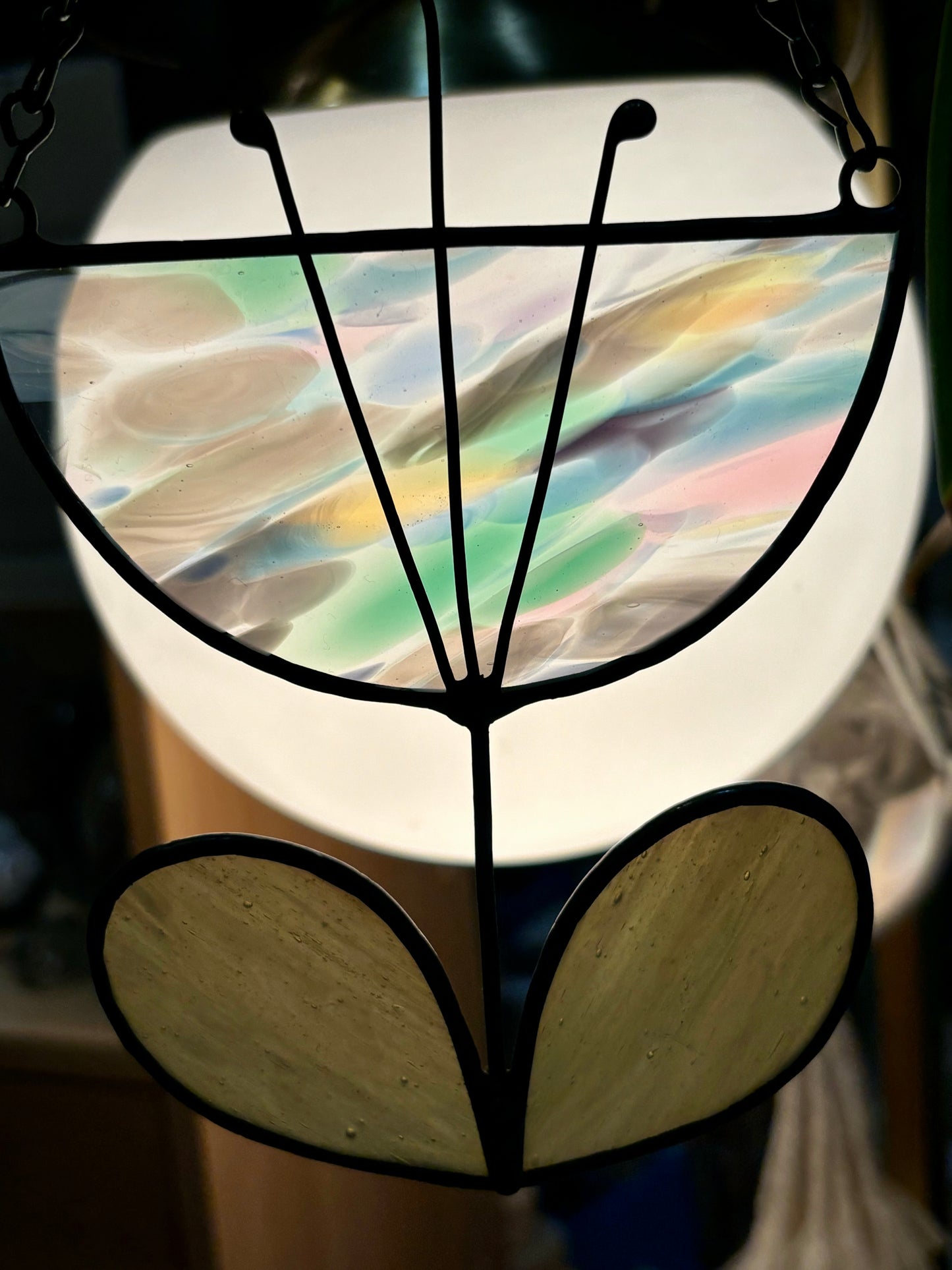 Stained glass flower