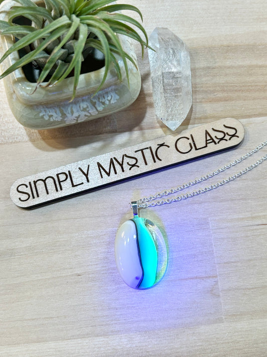 Glow in the dark glass necklace