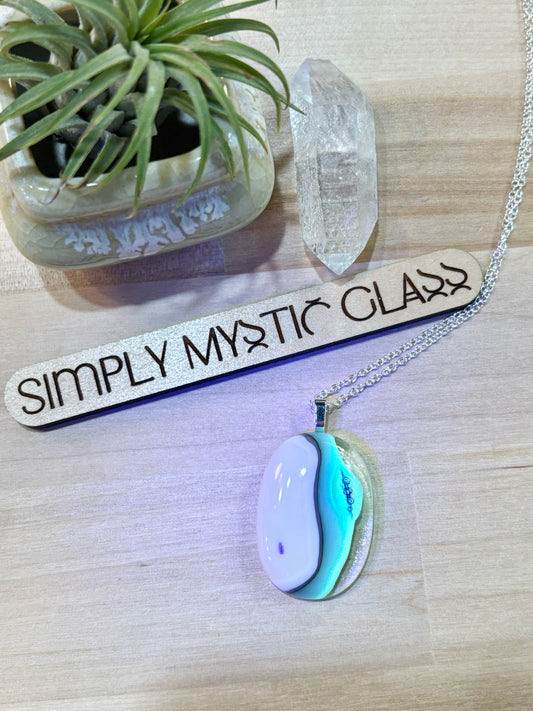 Glow in the dark glass necklace